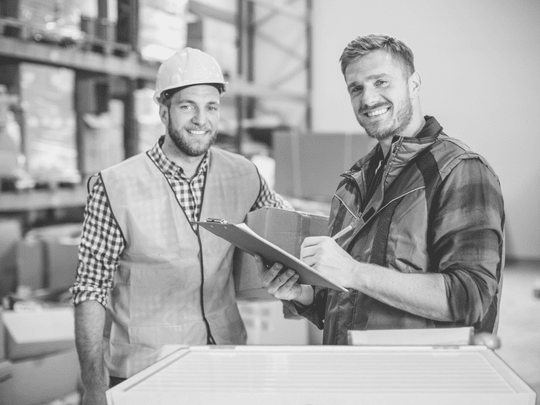 pool filter cover company employees in factory